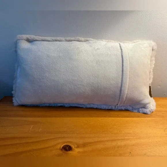 Fuzzy White Throw Pillow - Picture 2 of 3